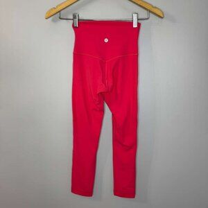 Lululemon Align High-Rise Crop Leggings Red Raspberry Double Knit Soft Lightweig